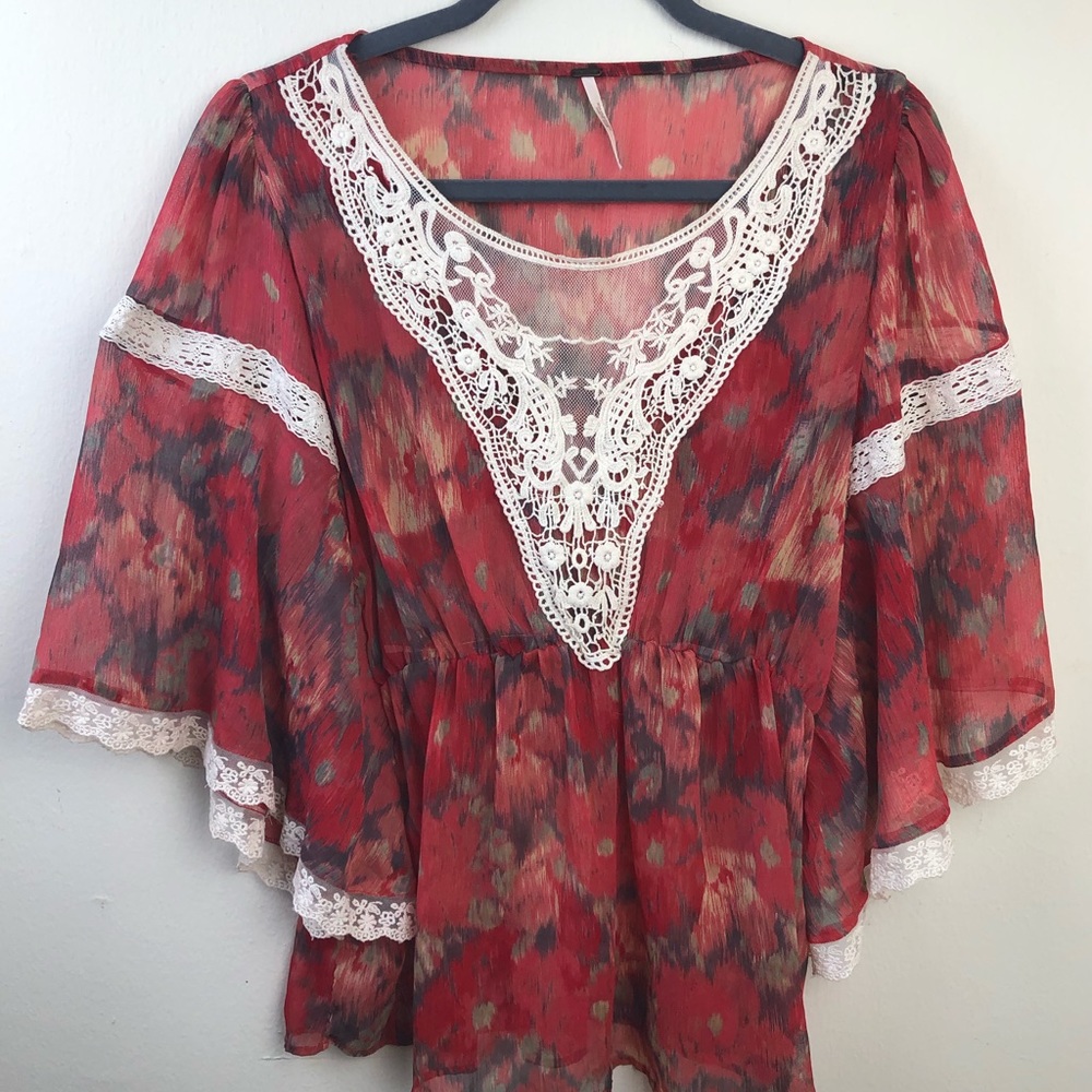 Free People Floral top size M